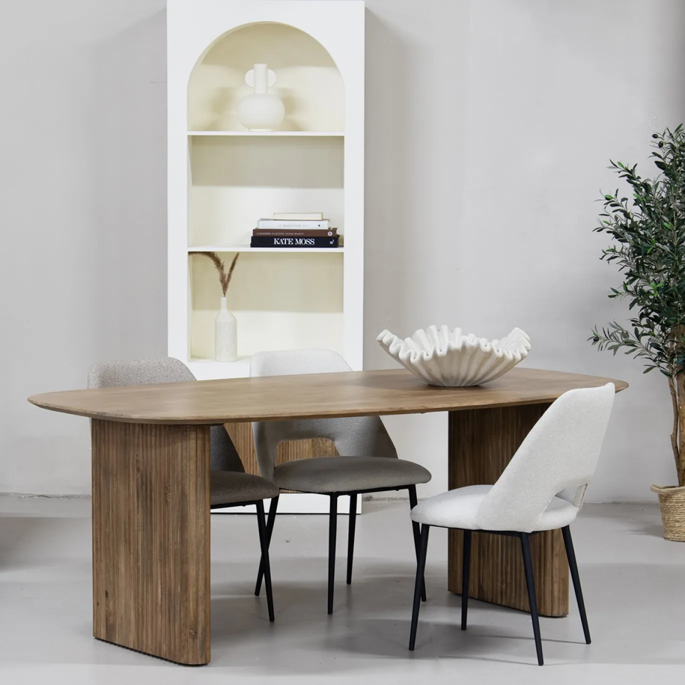 Eettafel Juro Naturel Deens Ovaal 240cm - Giga Meubel