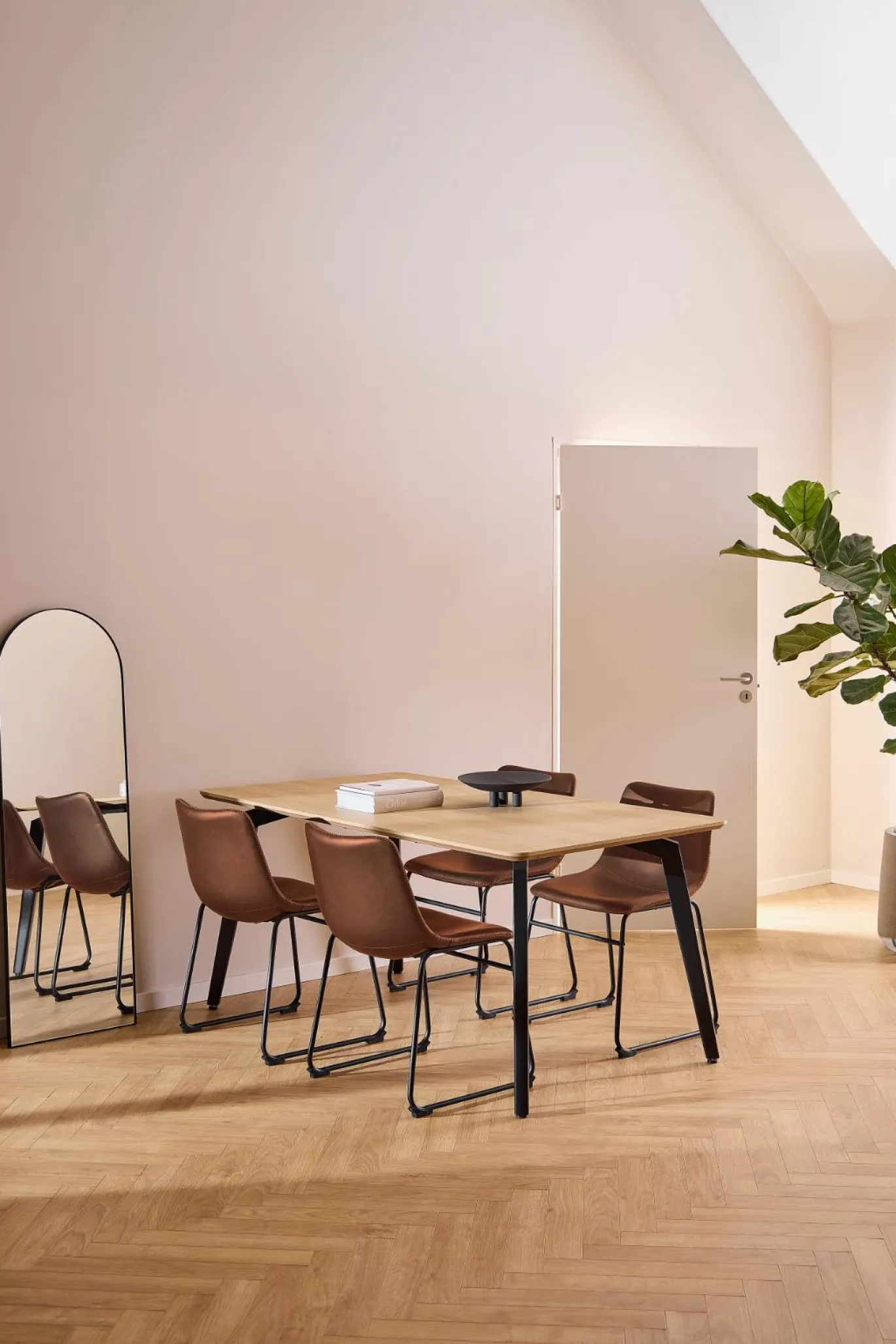 Eettafel Karen Melamine Eiken 160cm - Giga Living