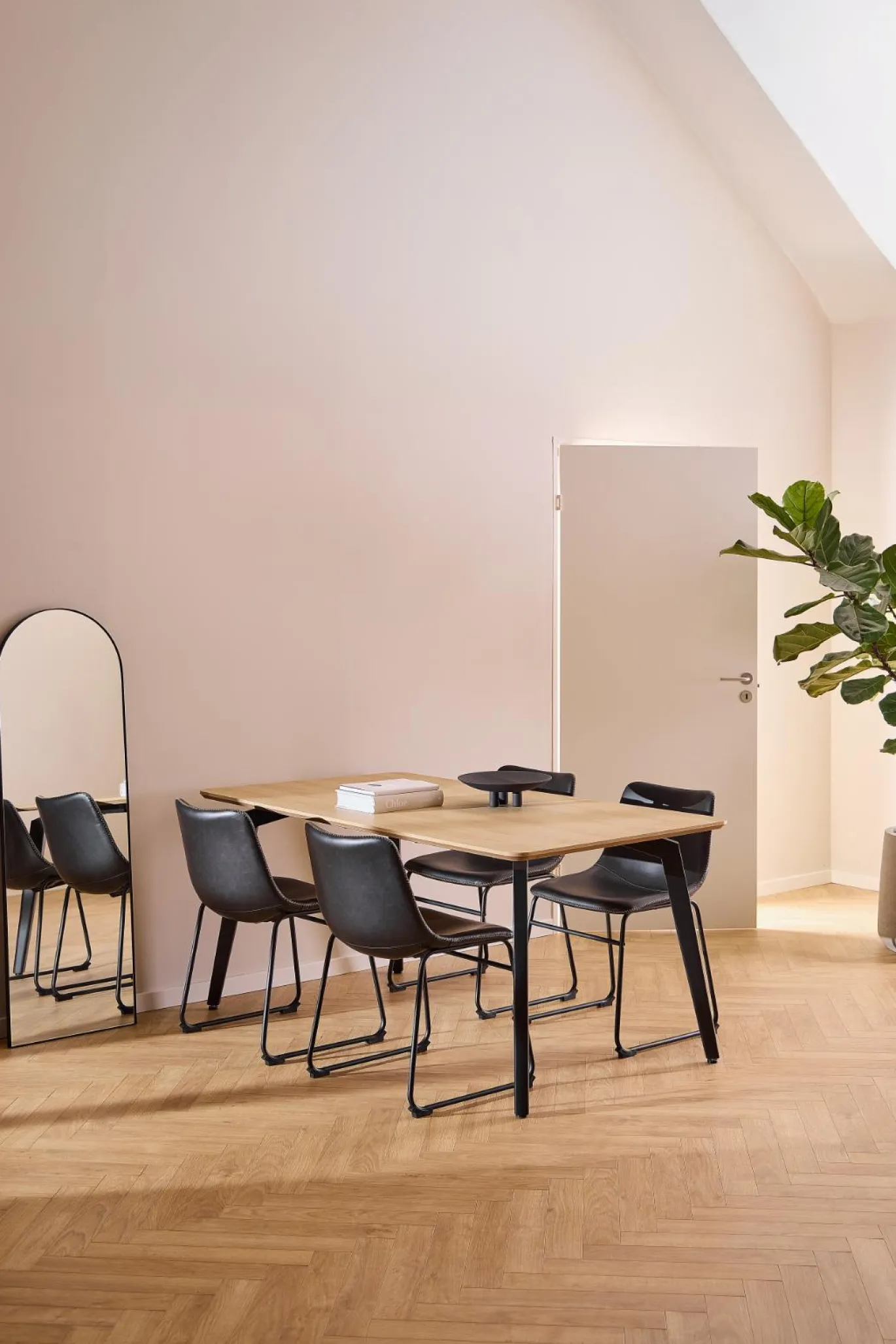 Eettafel Karen Melamine Eiken 160cm - Giga Living
