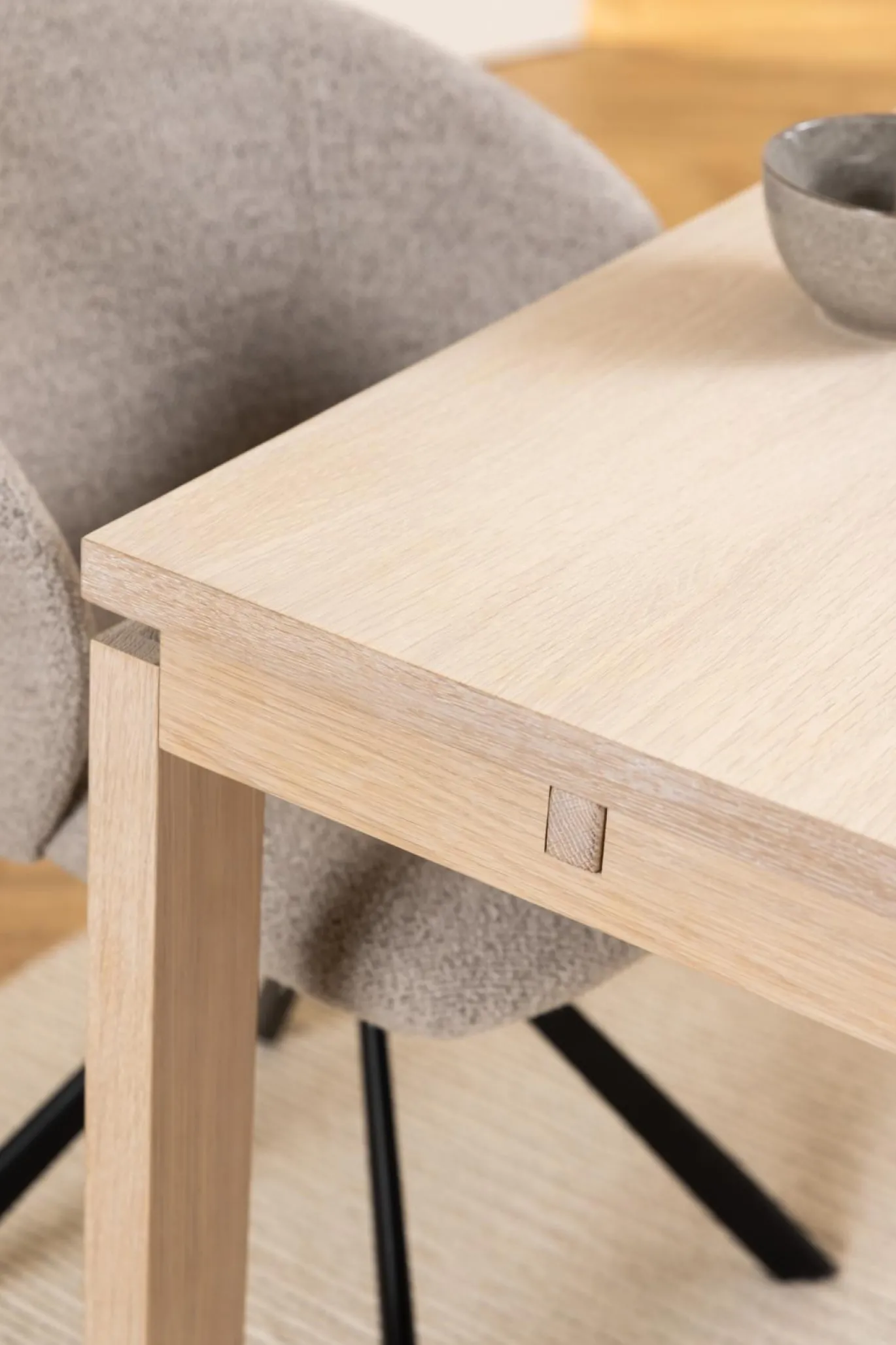 Eettafel Klevik Eikenfineer Wit 200cm - Giga Living
