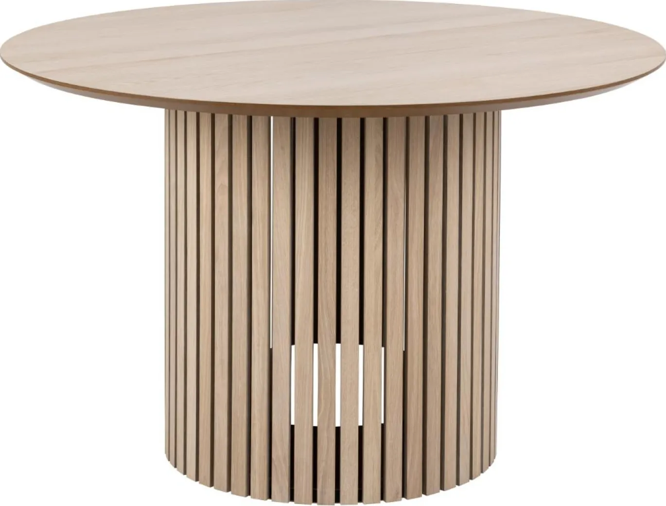 Eettafel Klevik Eikenfineer Wit Ø120x75cm - Giga Living