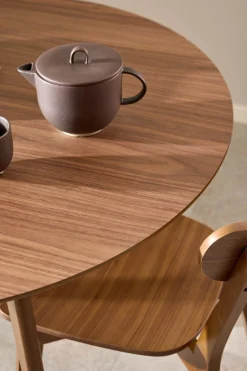 Eettafel Levi Walnoot Ø105cm - Giga Living