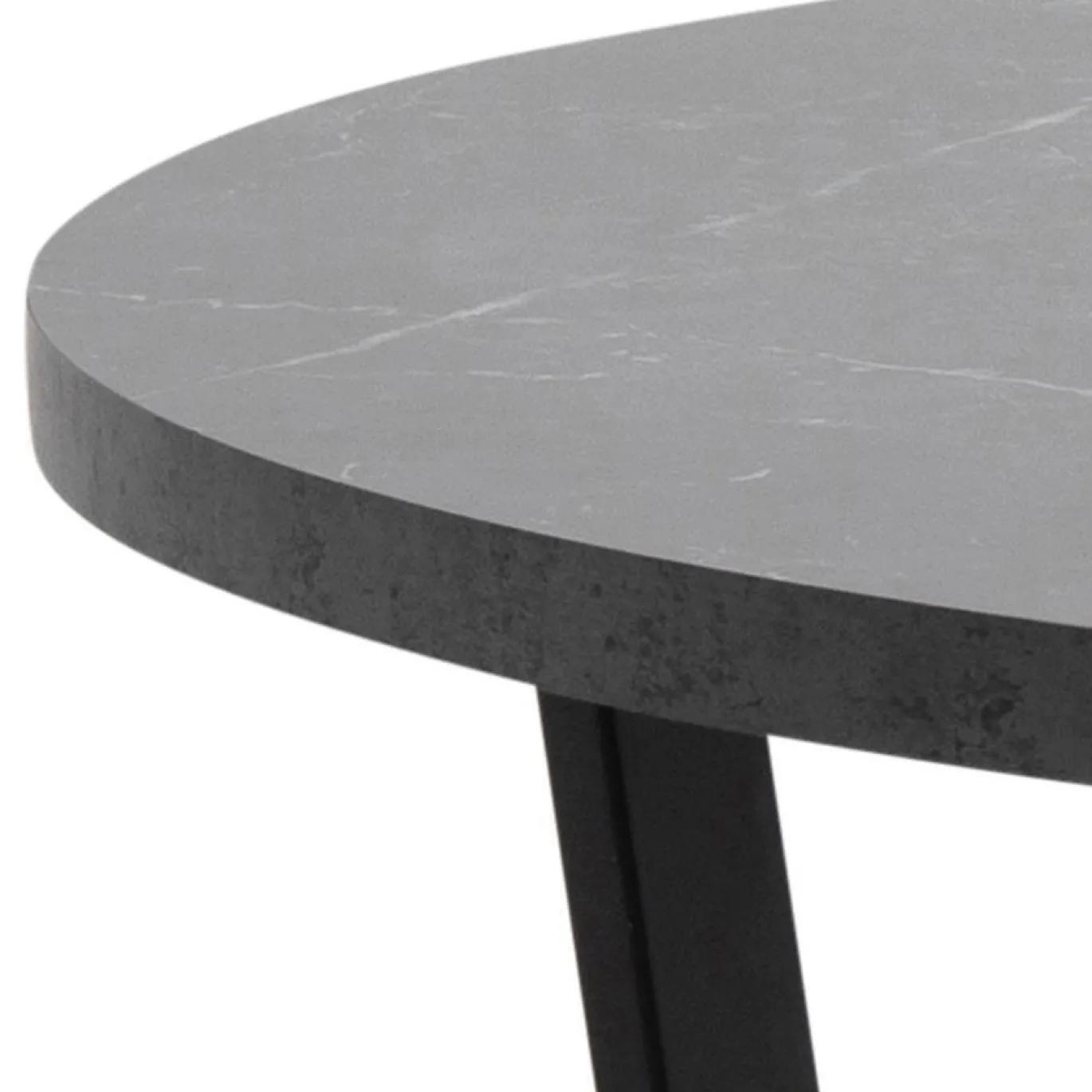 Eettafel Liam MDF Zwart Ø110cm - Giga Living