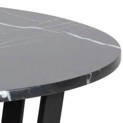 Eettafel Liam MDF Zwart Ø110cm - Giga Living