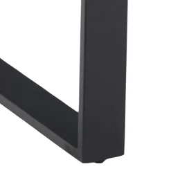 Eettafel Liam Zwart Marmerlook 160cm - Giga Living