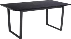 Eettafel Liam Zwart Marmerlook 160cm - Giga Living