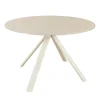 Eettafel Lita Wit Glas Rond 120cm - Giga Meubel