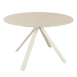 Eettafel Lita Wit Glas Rond 120cm - Giga Meubel