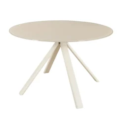 Eettafel Lita Wit Glas Rond 120cm - Giga Meubel