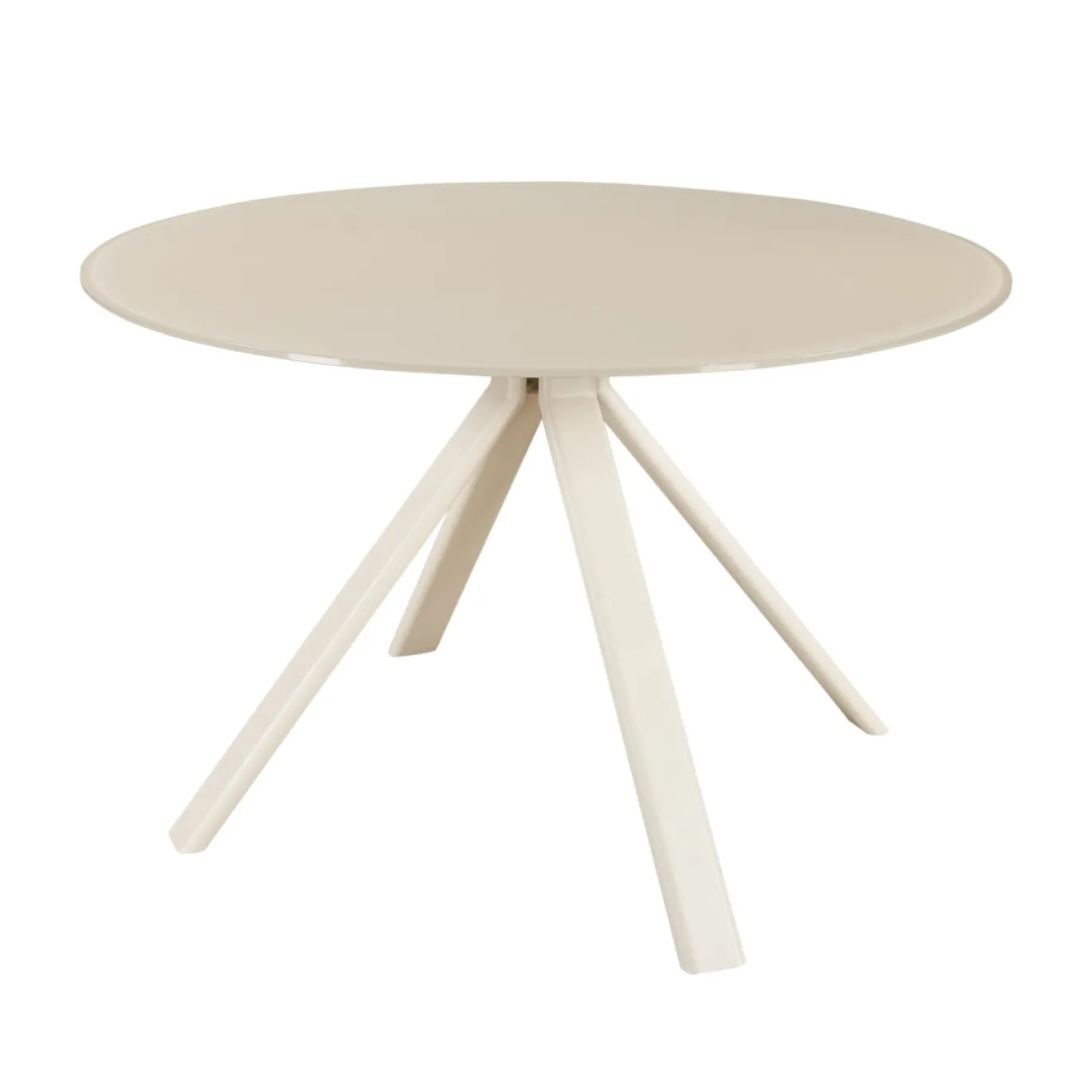 Eettafel Lita Wit Glas Rond 120cm - Giga Meubel