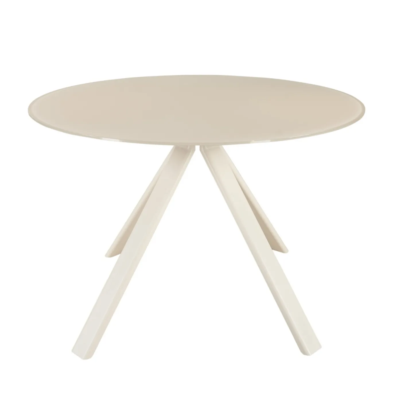 Eettafel Lita Wit Glas Rond 120cm - Giga Meubel