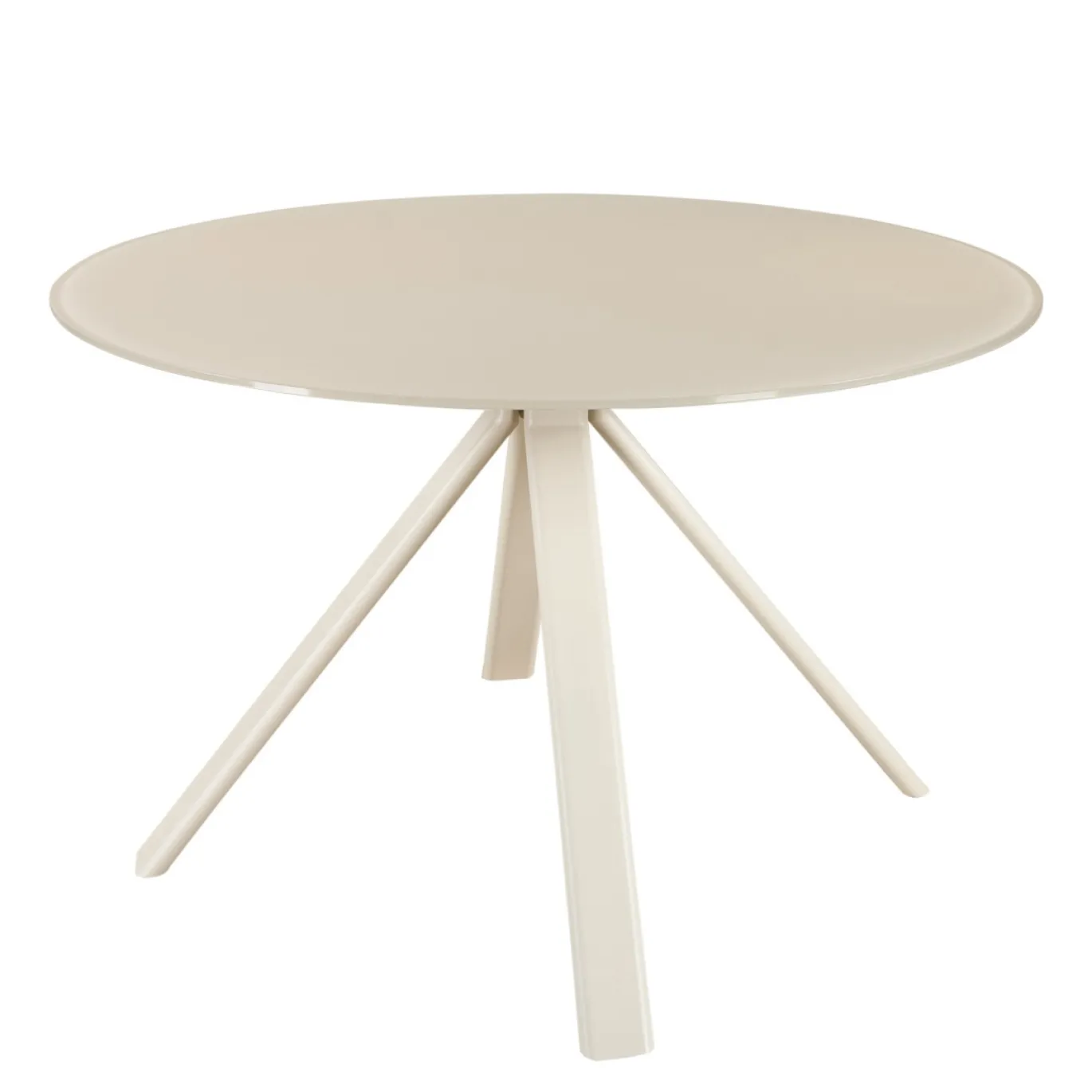 Eettafel Lita Wit Glas Rond 120cm - Giga Meubel