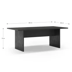 Eettafel Loana 200cm Trv Zwart - Giga Meubel