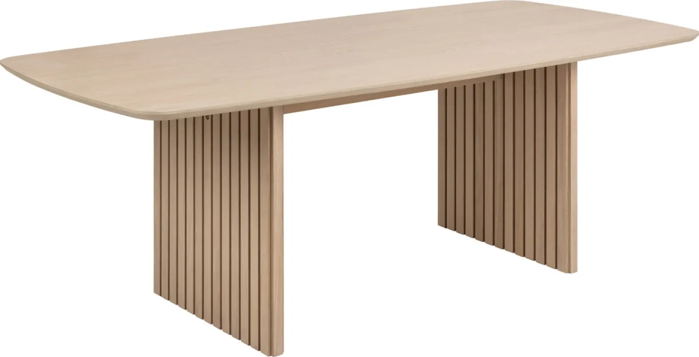 Eettafel Loeck Rechthoek MDF Lichtbruin 220cm - Giga Living