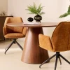 Eettafel Louis Walnoot Ø120cm - Giga Meubel