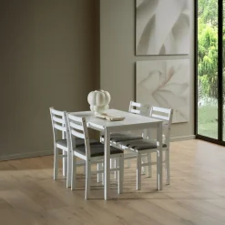 Eettafel Lovund Mdf Wit 110cm - Giga Living