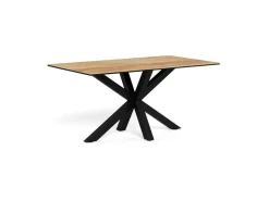 Eettafel Luno Keramiek Eiken Zwart 160cm - Giga Living