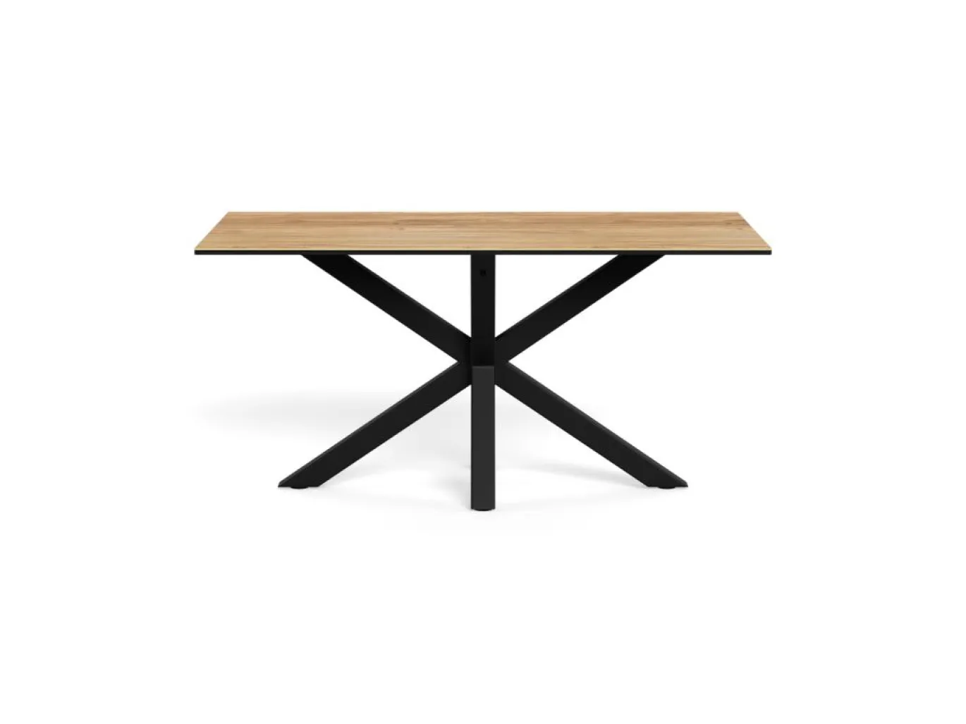 Eettafel Luno Keramiek Eiken Zwart 160cm - Giga Living