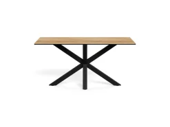 Eettafel Luno Keramiek Eiken Zwart 160cm - Giga Living