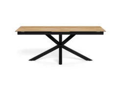 Eettafel Luno Keramiek Eiken Zwart 200-240cm - Giga Living