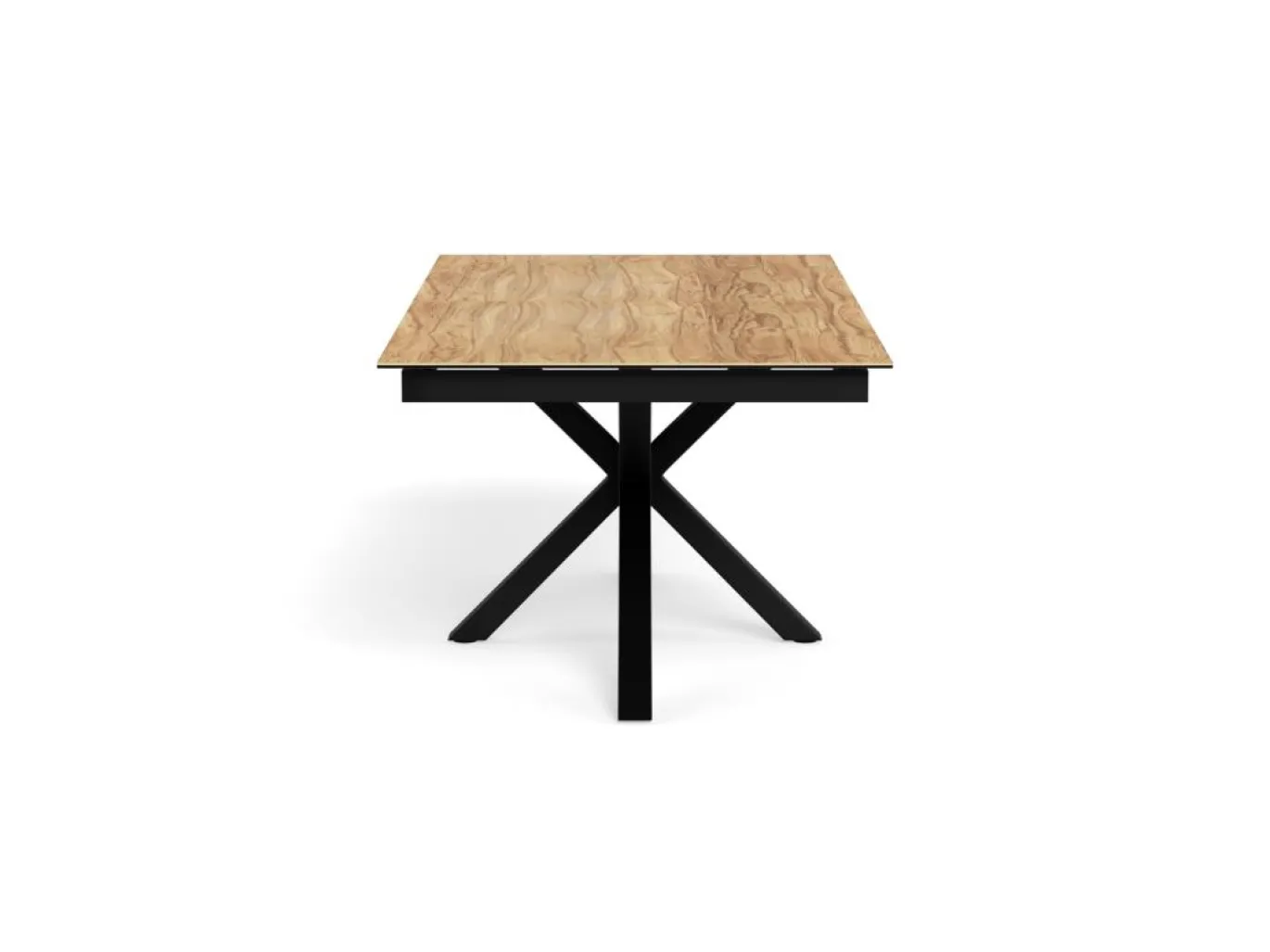 Eettafel Luno Keramiek Eiken Zwart 200-240cm - Giga Living