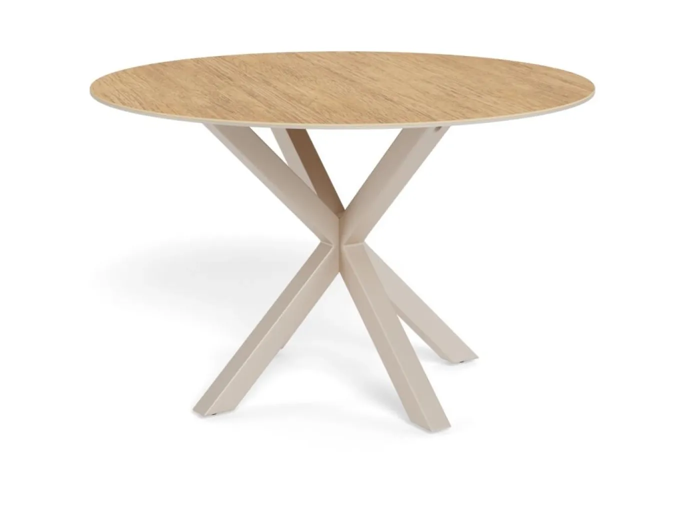 Eettafel Luno Keramiek Eiken Grijs Ø119cm - Giga Living
