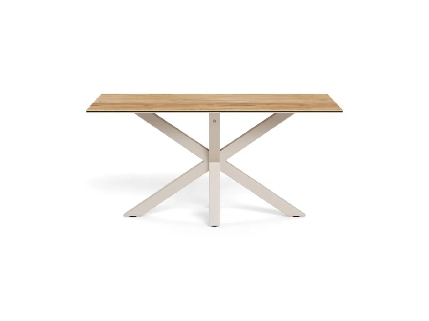 Eettafel Luno Keramiek Eiken Grijs 160cm - Giga Living