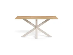 Eettafel Luno Keramiek Eiken Grijs 160cm - Giga Living