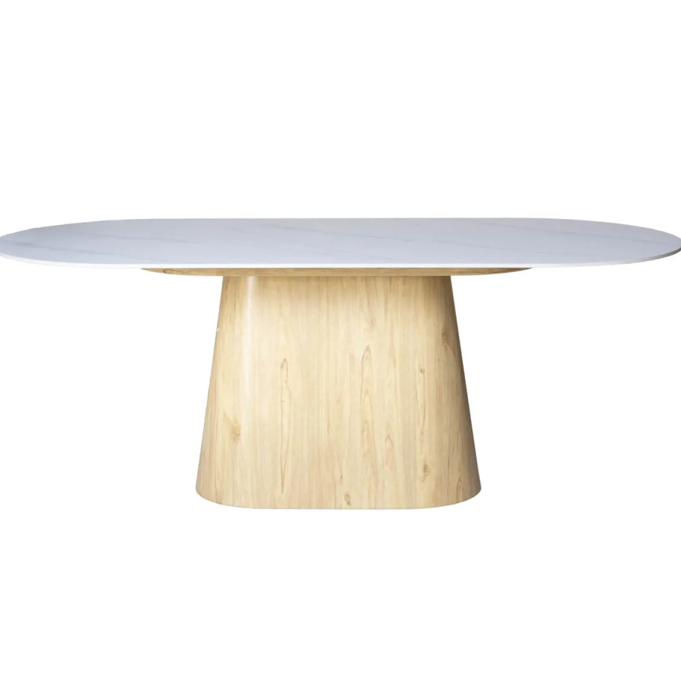 Eettafel Madia Naturel Marmer 200cm Ovaal - Giga Meubel