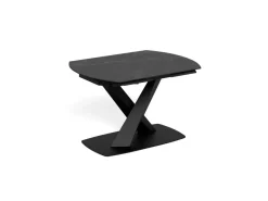 Eettafel Mart Keramiek Zwart 120-180cm - Giga Living