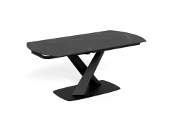 Eettafel Mart Keramiek Zwart 120-180cm - Giga Living