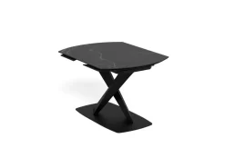 Eettafel Mart Keramiek Zwart 120-180cm - Giga Living
