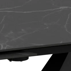 Eettafel Mart Keramiek Zwart 120-180cm - Giga Living