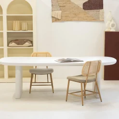 Eettafel Maya Deens Ovaal Wit 240cm - Giga Meubel