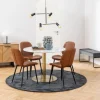 Eettafel Menno Marmer Wit Ø105cm Gouden Onderstel - Giga Living