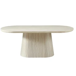 Eettafel Michal Travertinlook Ovaal 200cm - Giga Meubel