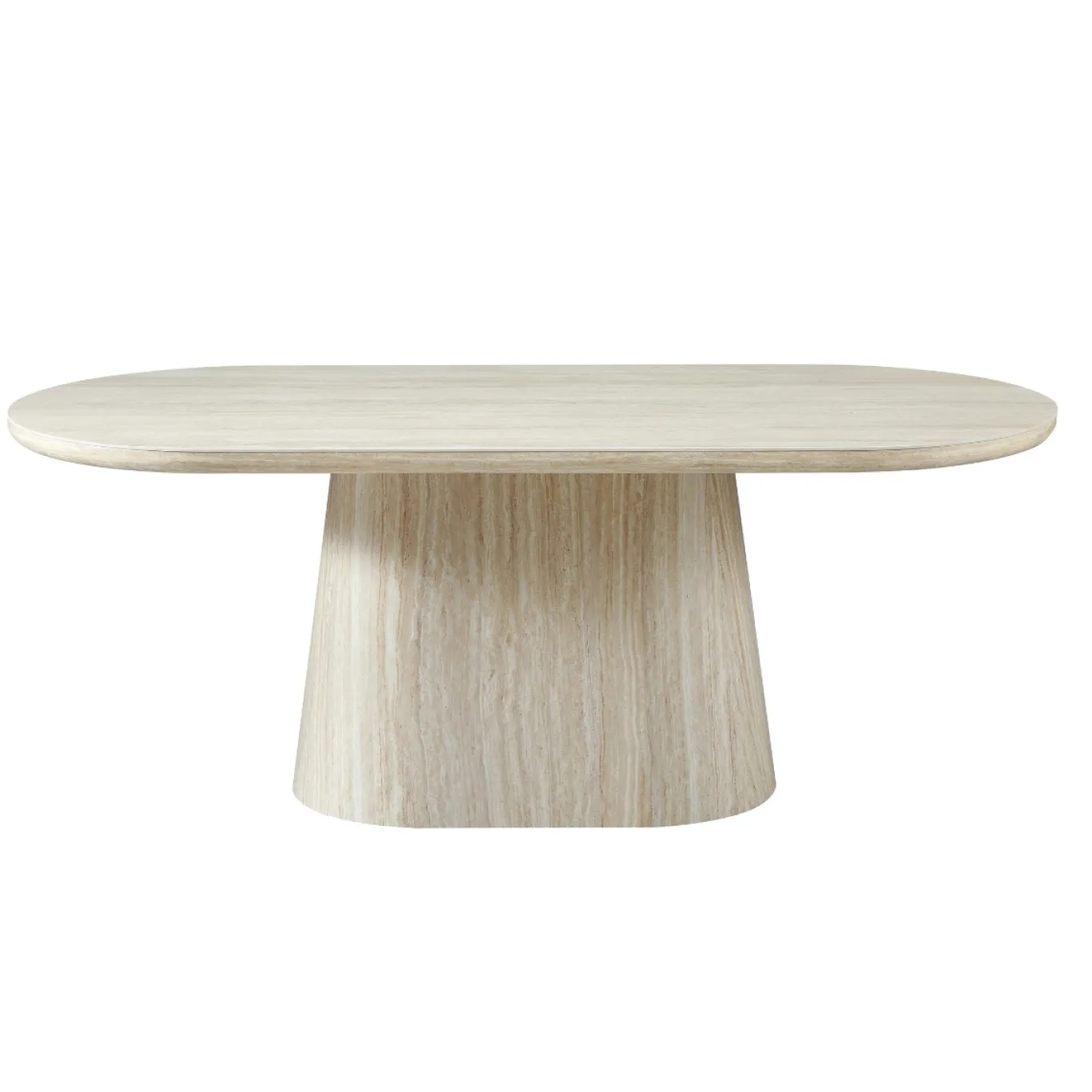 Eettafel Michal Travertinlook Ovaal 200cm - Giga Meubel