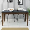 Eettafel Milan Walnoot/Antraciet met Opbergruimte 145cm