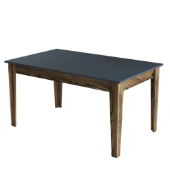 Eettafel Milan Walnoot/Antraciet met Opbergruimte 145cm