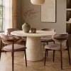 Eettafel Mira Travertinlook Rond 120cm - Giga Meubel
