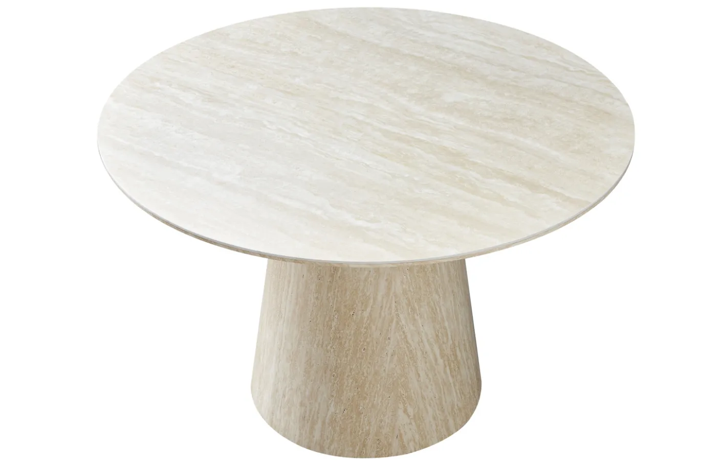 Eettafel Mira Travertinlook Rond 120cm - Giga Meubel