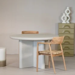 Eettafel Miso Rond Beige 120cm - Giga Meubel