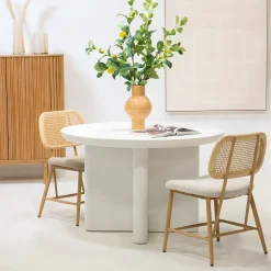 Eettafel Miso Rond Wit 120cm - Giga Meubel