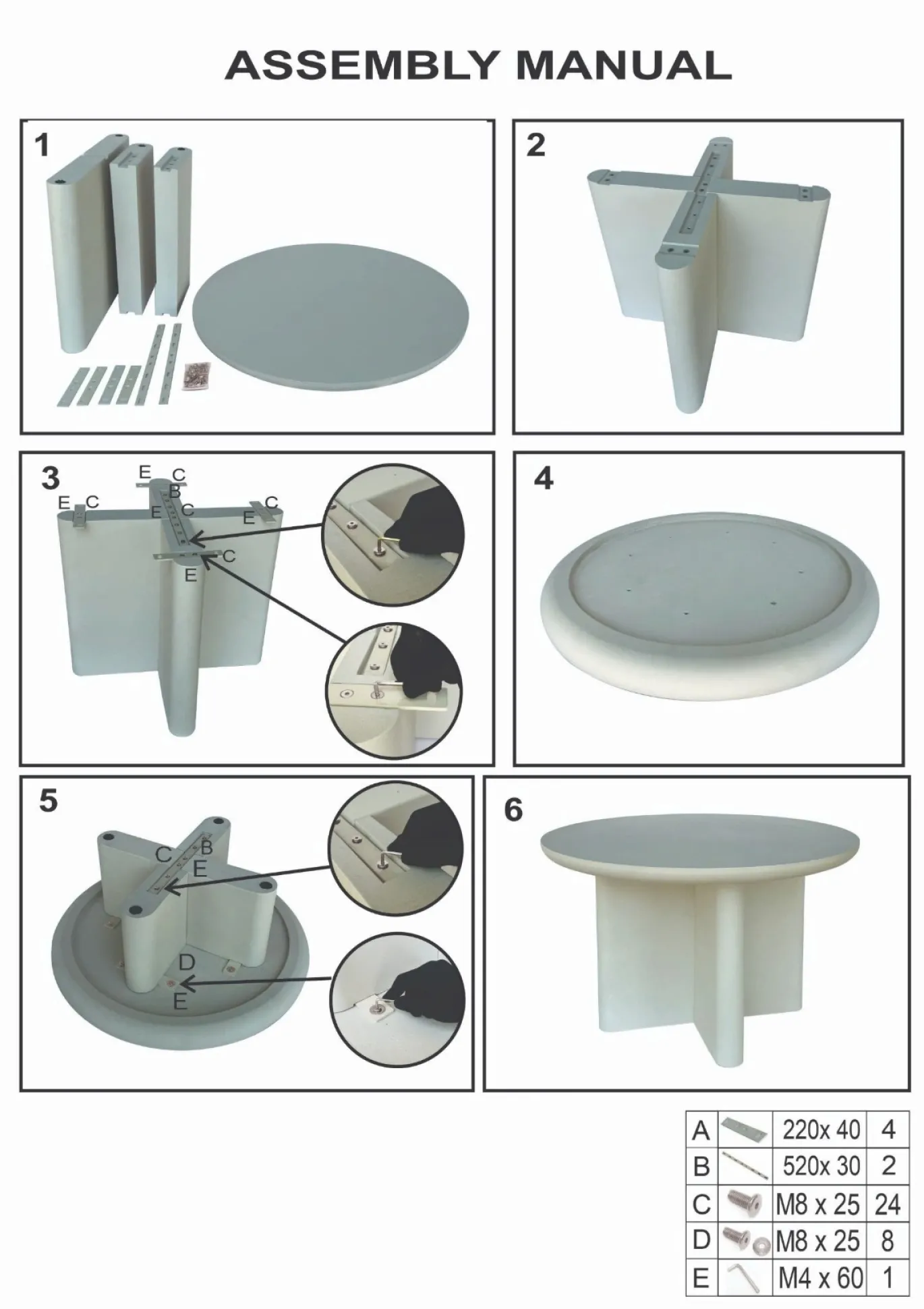 Eettafel Miso Rond Wit 120cm - Giga Meubel