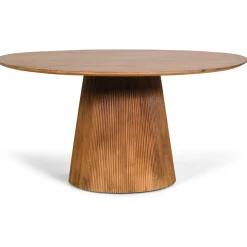 Eettafel Mokka Lichtbruin Ø120cm - Giga Meubel