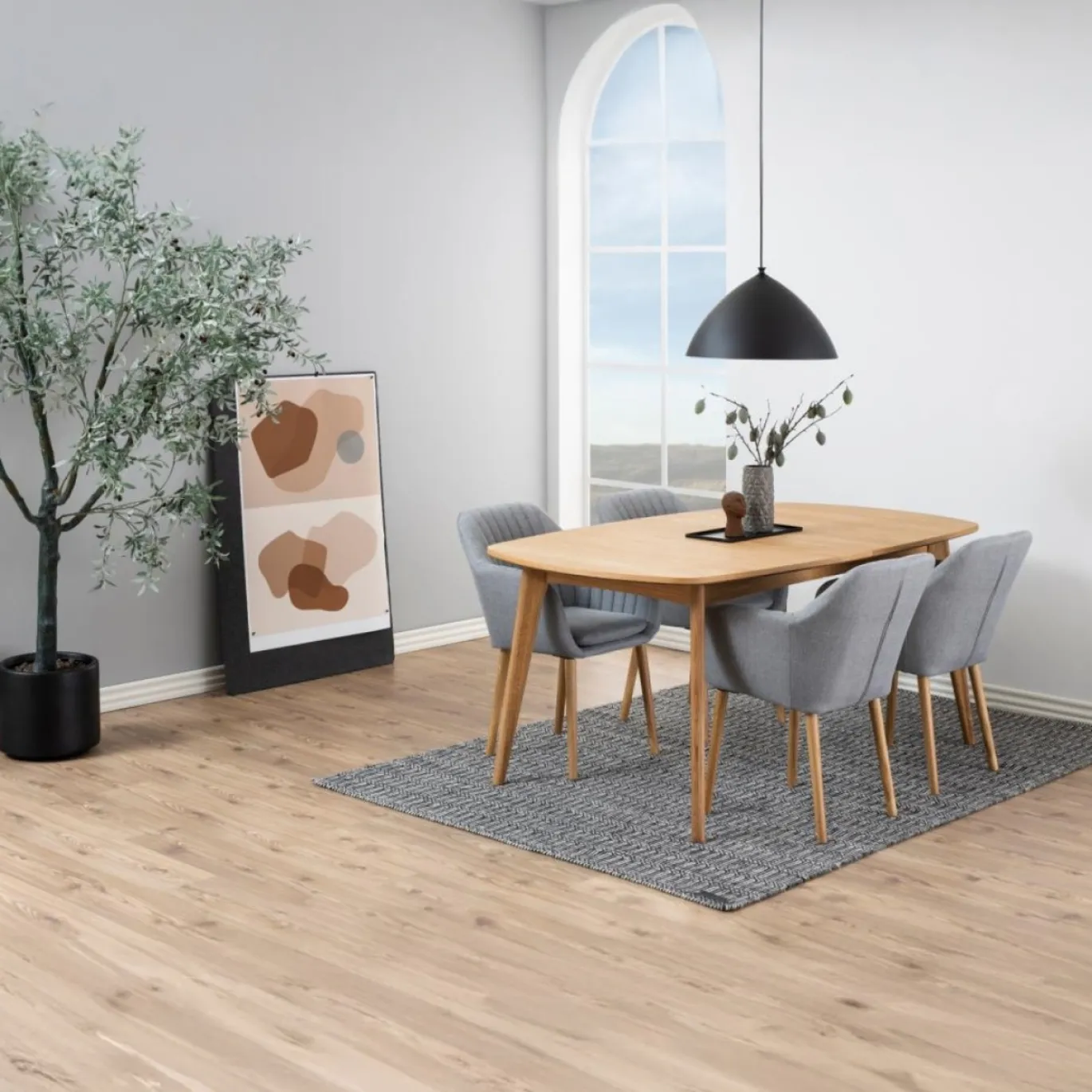 Eettafel Mylla Eikenfineer Naturel 180cm - Giga Living