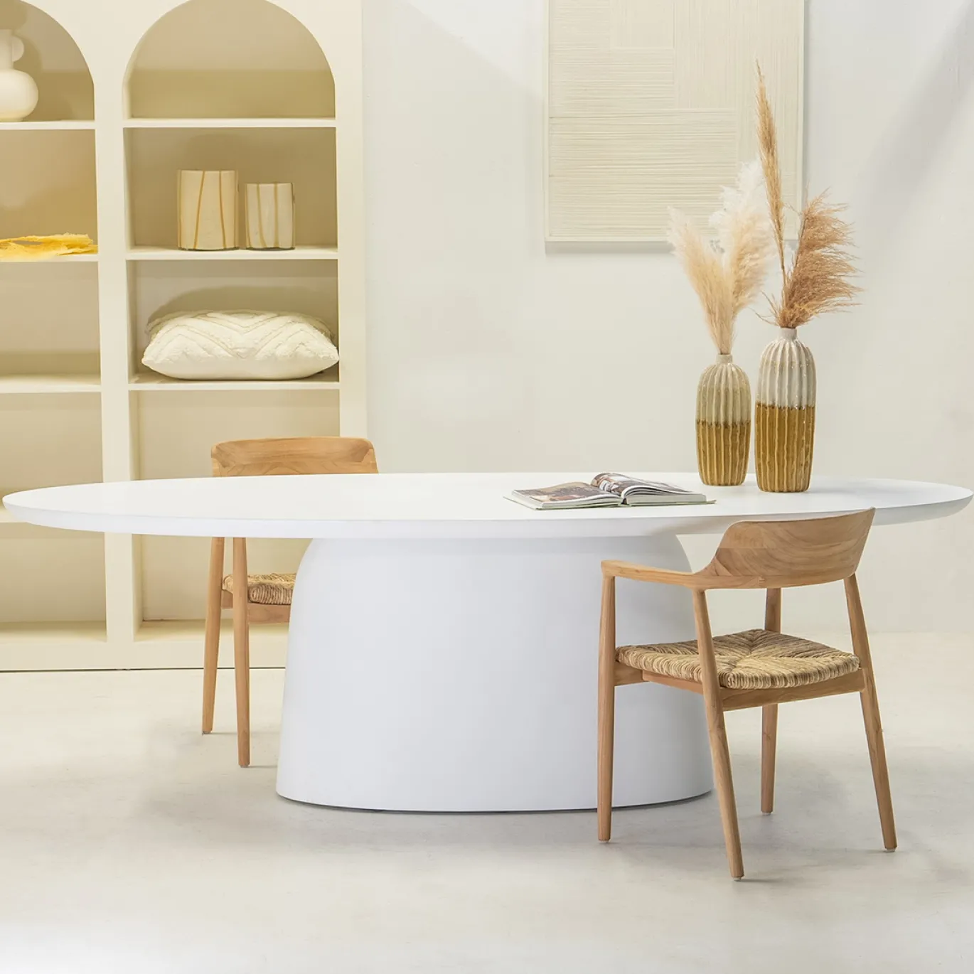 Eettafel Myrna Ovaal Wit 300cm - Giga Meubel