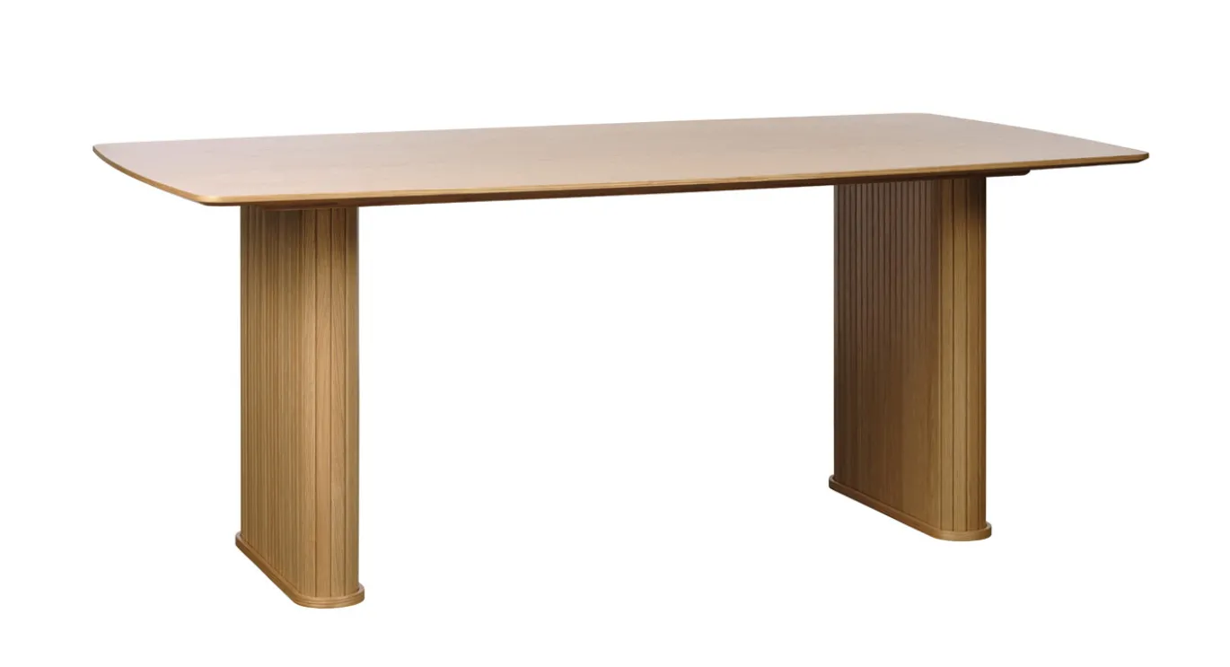 Eettafel Nola Boat Shape Naturel Eiken 100x190cm - Giga Living