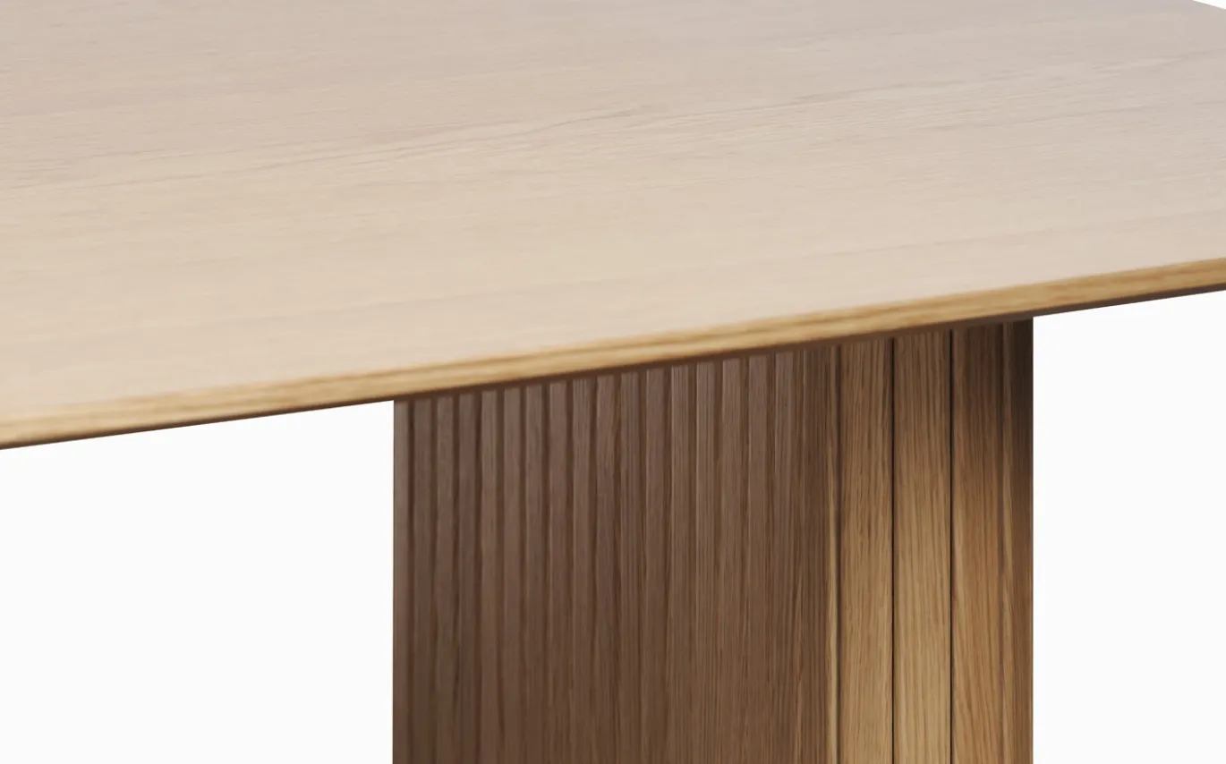 Eettafel Nola Boat Shape Naturel Eiken 100x190cm - Giga Living