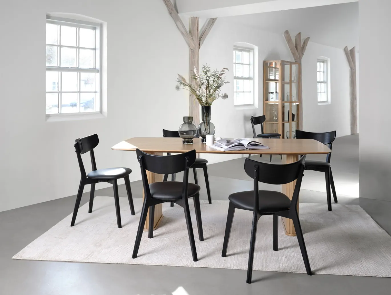 Eettafel Nola Boat Shape Naturel Eiken 100x190cm - Giga Living